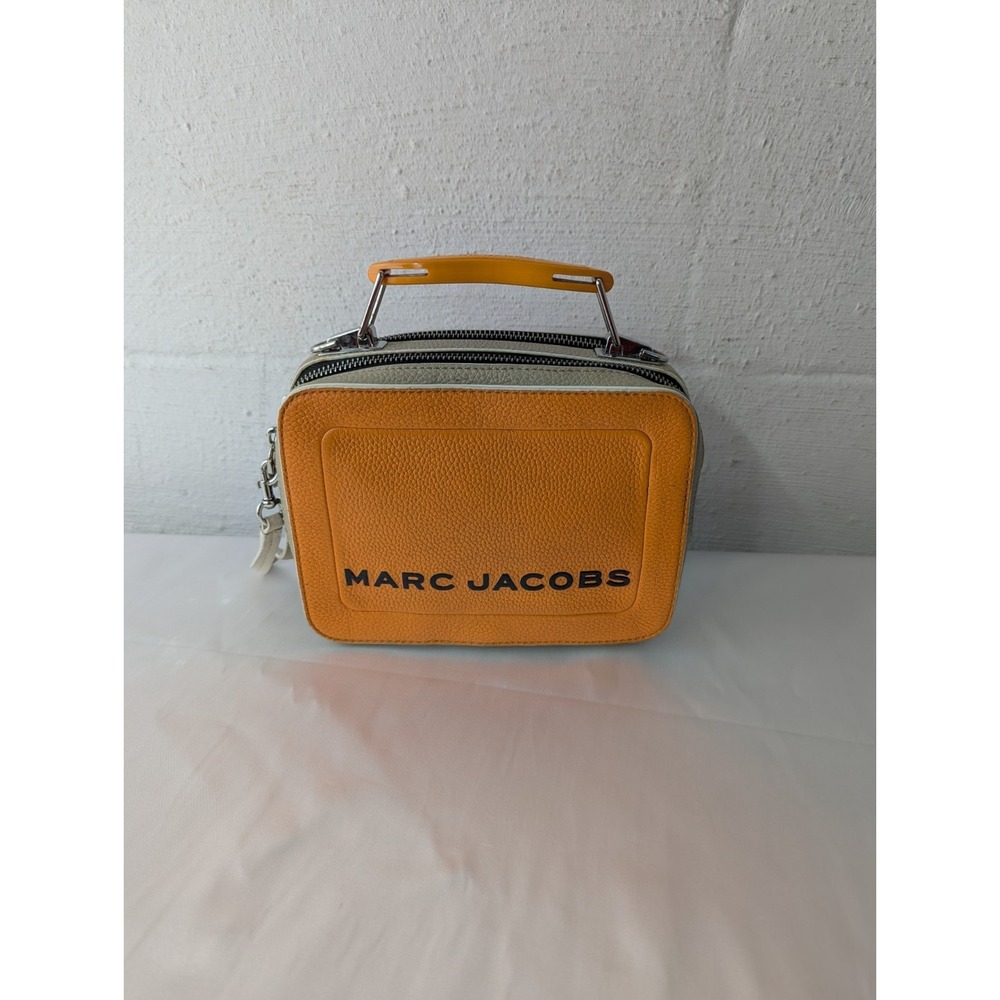 Marc Jacobs Leather Orange Taupe Box Bag ***Missing crossbody Strap